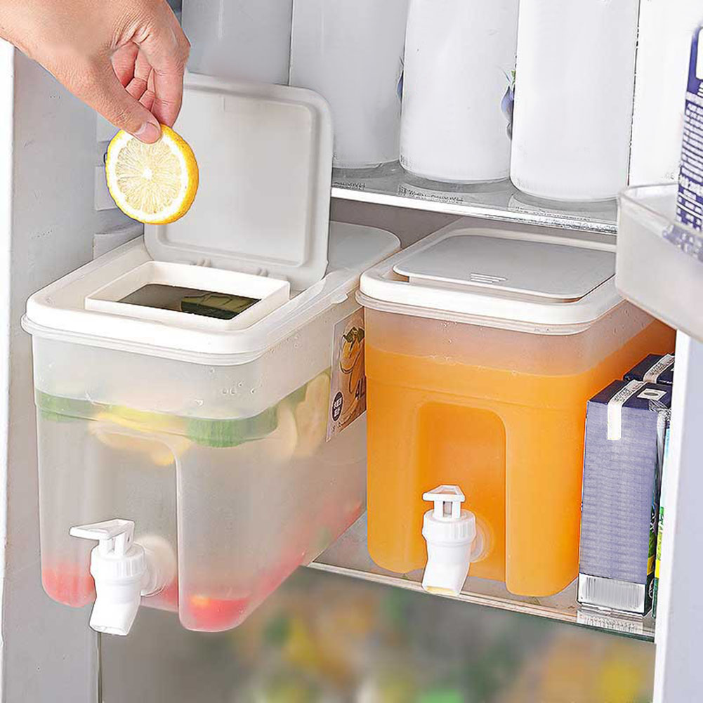 4L Koelkast Koelkan Plastic Koelkast Waterdispenser Multifunctionele Drankdispenser Grote Capaciteit voor Keuken Koelkast