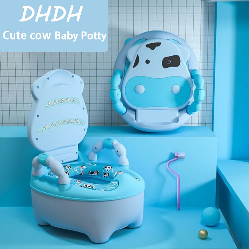 Pot pour bébés et enfants 0 à 6 ans, en plastique doux,pot formateur siège toilettes WC garçons et filles,: TD1057E