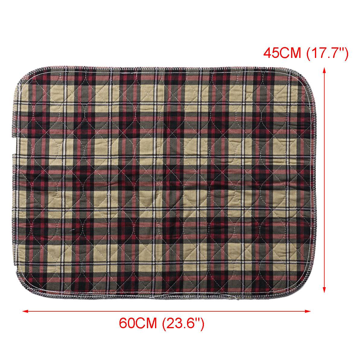 Kinderen, volwassenen, wasbare, herbruikbare, waterdichte onderlegger, bedmatras van polyester voor incontinentie, matrashoes 45 x 60cm