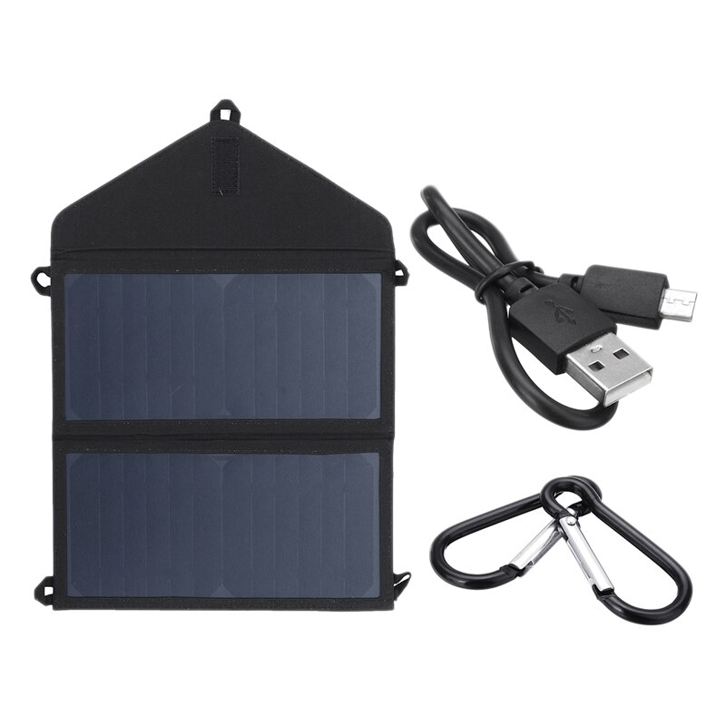 Hopfällbar 20w solpaneler solenergi utomhus solceller laddare 5v 2a usb bärbara solpaneler för smartphones: Default Title