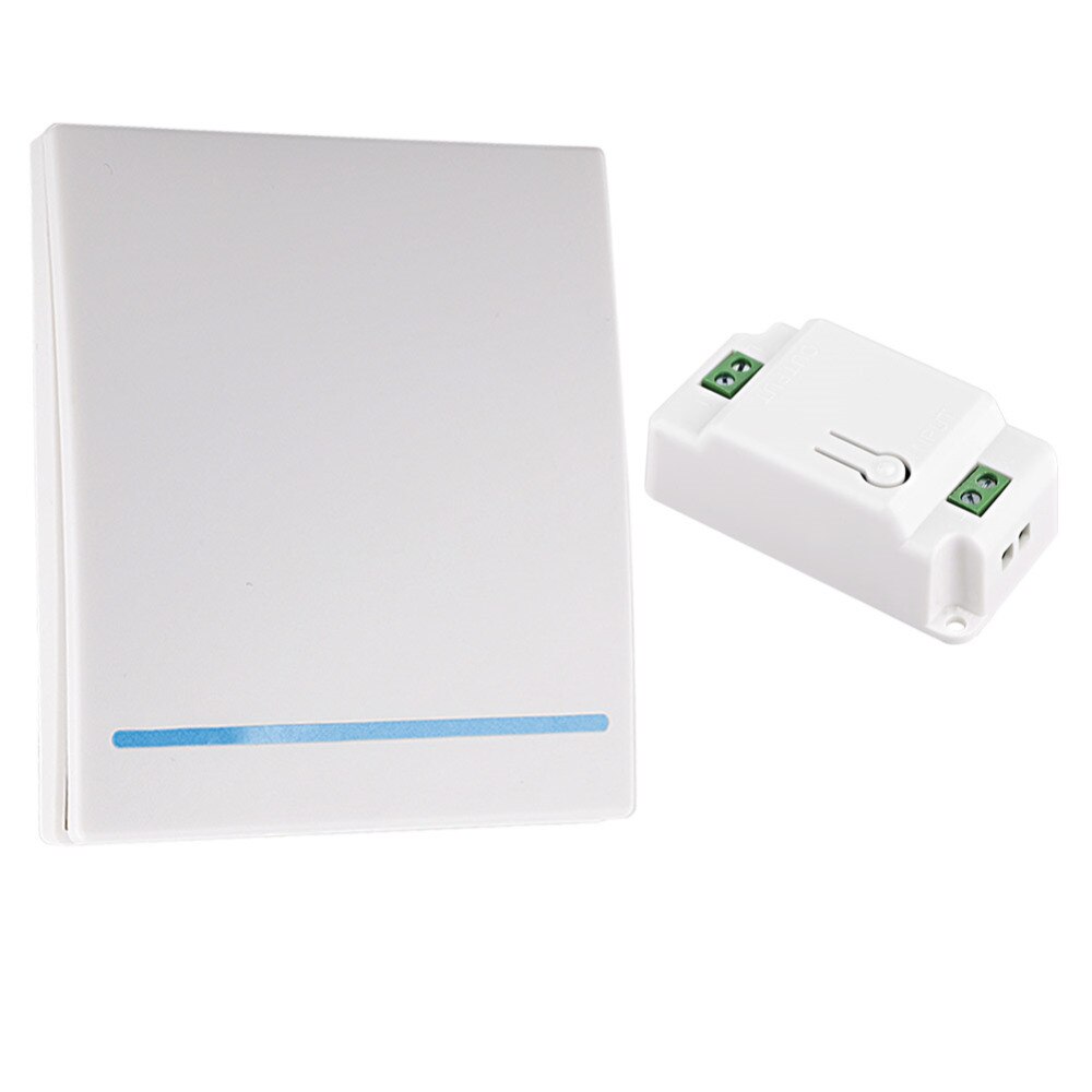 86 Type 433Mhz Wall Panel Wireless Switch Light Transmitter Smart Switch Button RF Remote Control AC 110V 220V Receiver