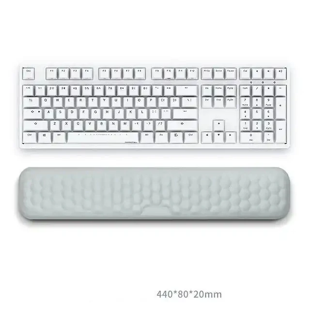 Tastatur-Pad-Set, Memory-Schaum, für Büro, Computer, Laptop, einfaches Tippen, Schmerzlinderung, Tastatur, Handgelenkauflage, L: Dark Grau