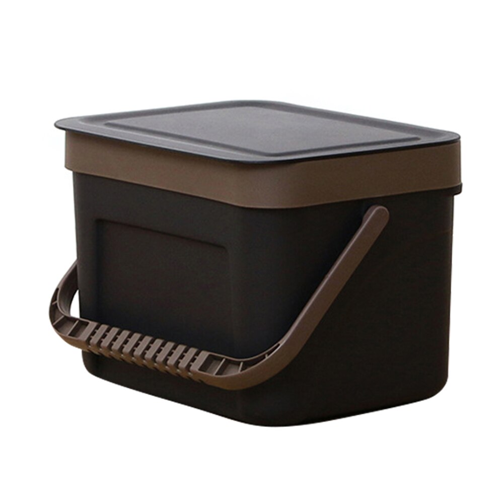Trash Can Kitchen Wall Mounted Garbage Bin Recycle Compost Bin Bathroom Dustbin H99F: black-S