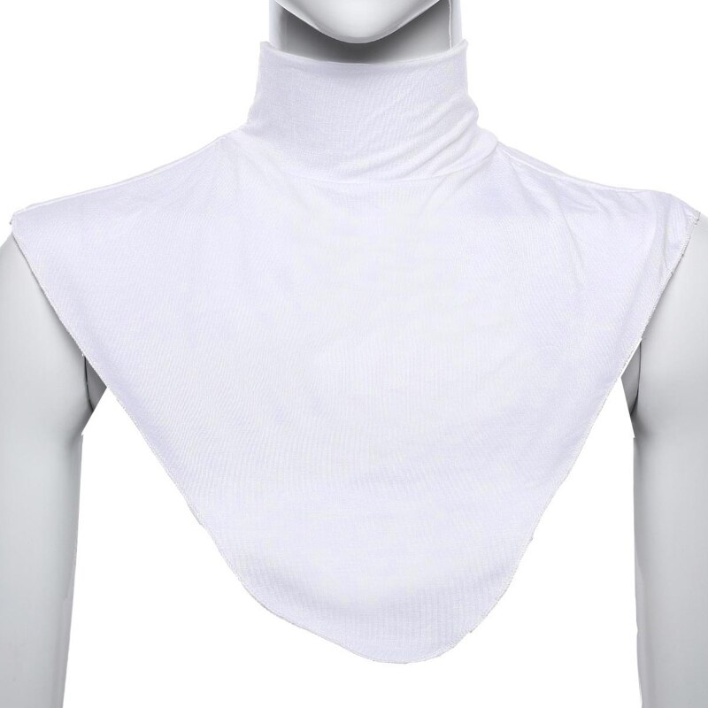Women Turtleneck Dickey Muslim Modal Detachable Half Top Solid Color False Collar Islamic Hijab Extension Neck Cover