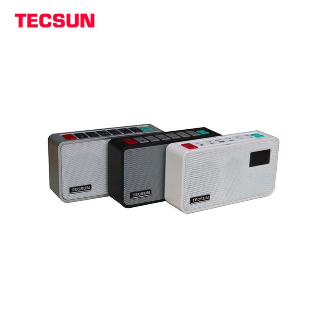 Tecsun icr -100 icr 100 fm bærbar radiomottaker med digital opptaker  mp3 spiller høyttaler stereo radio