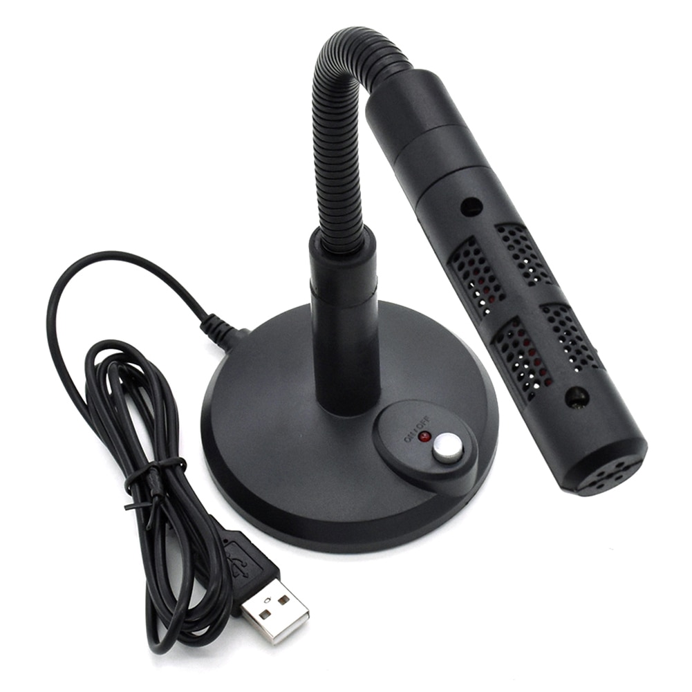 Mini USB Desktop Mic Professionnel Noise Reduction Studio Speech Microphone with Switch for PC Computer Laptop