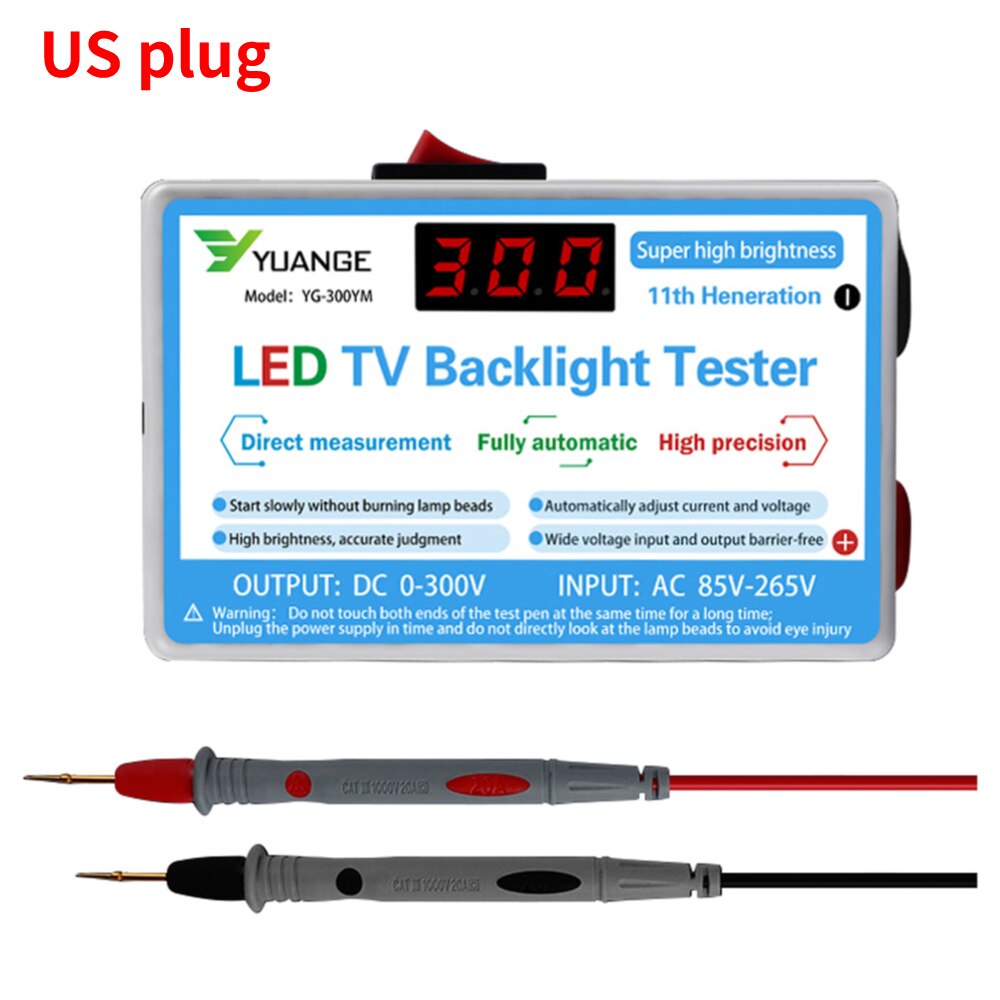 Led Lamp En Tv Backlight Tester Multipurpose Led Strips Kralen Test Tool Meetinstrumenten Led Tester 0-300V Uitgang: type 1 US Plug