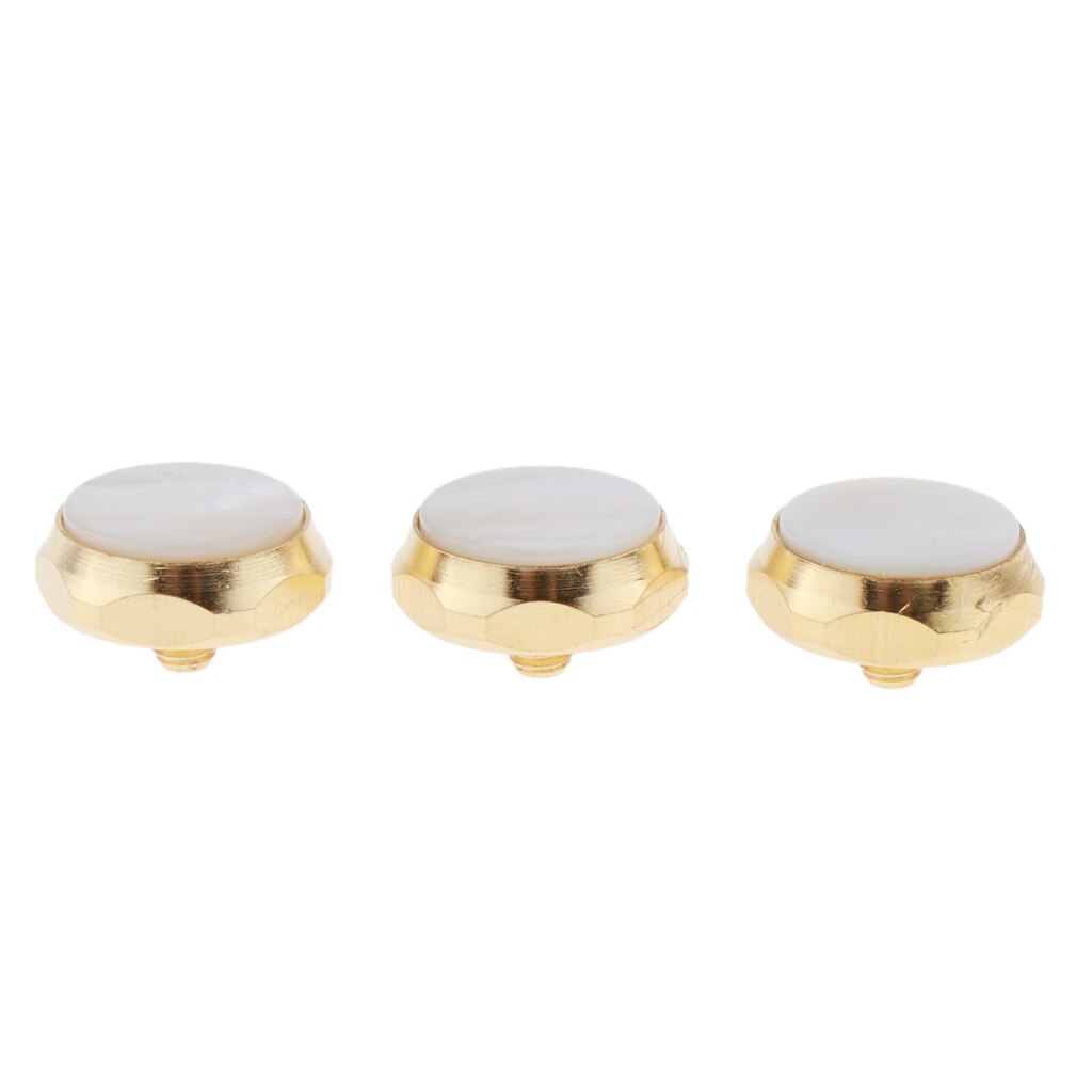 3 Pcs Alloy Trumpet Finger Buttons for DIY Brass Instruments