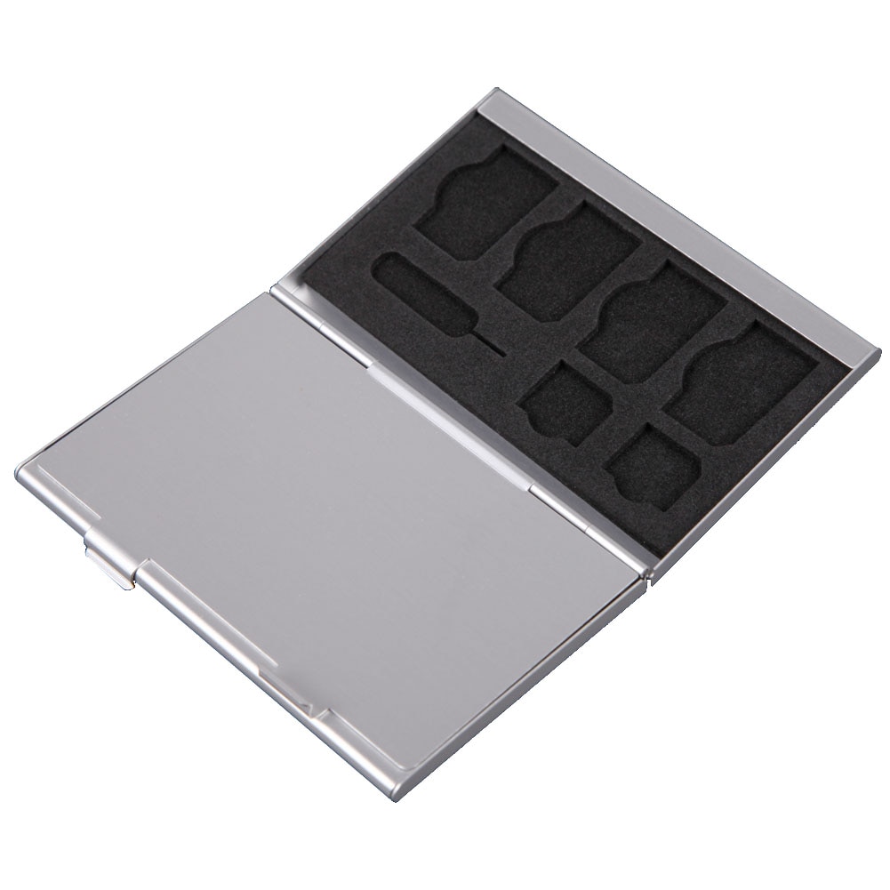 15 In1 Aluminium Sim Micro Nano Sim Kaarten Naald Pin Geheugenkaart Opbergdoos Case Houder Protector