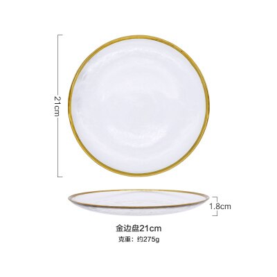 Nordisk stil phnom penh glas servis western steak tallrik sallad platt tallrik bankett biff display tallrik restaurang tillbehör: 1 st -8 tum