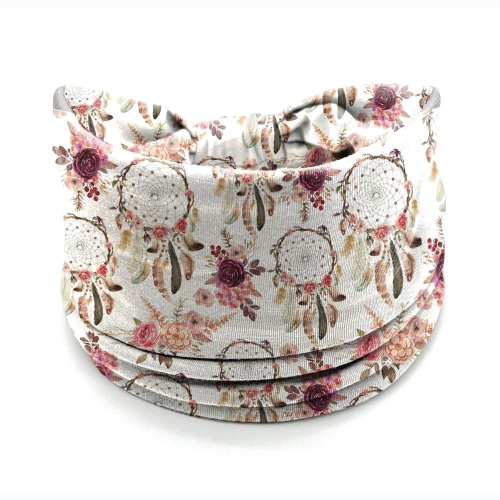 Boho Flower Print Wide Headbands Vintage Knot Elastic Turban Headwrap for Women Girls Soft Bandana Hair Accessories: Pink