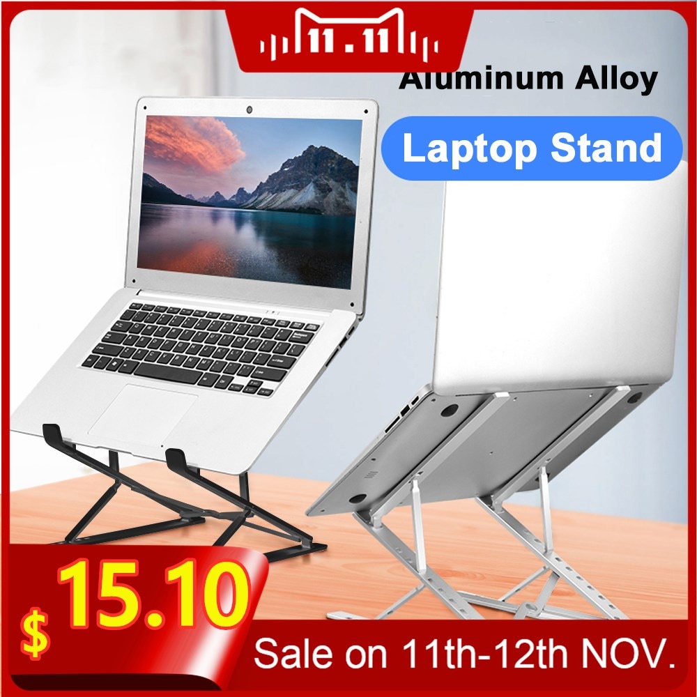 Laptopstandaard houder aluminium standaard voor ipad draagbare laptopstandaard houder desktop houder notebook pc computerstandaard voor 12-17 "