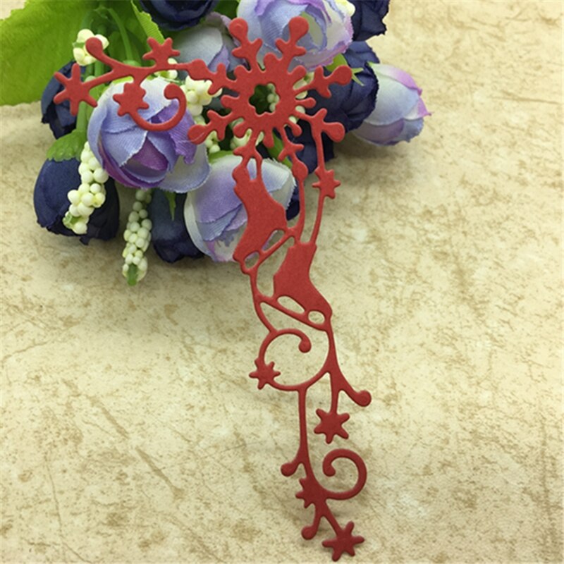 Vinter snöflinga skridskokort kantram metall skära stansar schabloner scrapbooking fotoalbum kort papper prägling hantverk diy