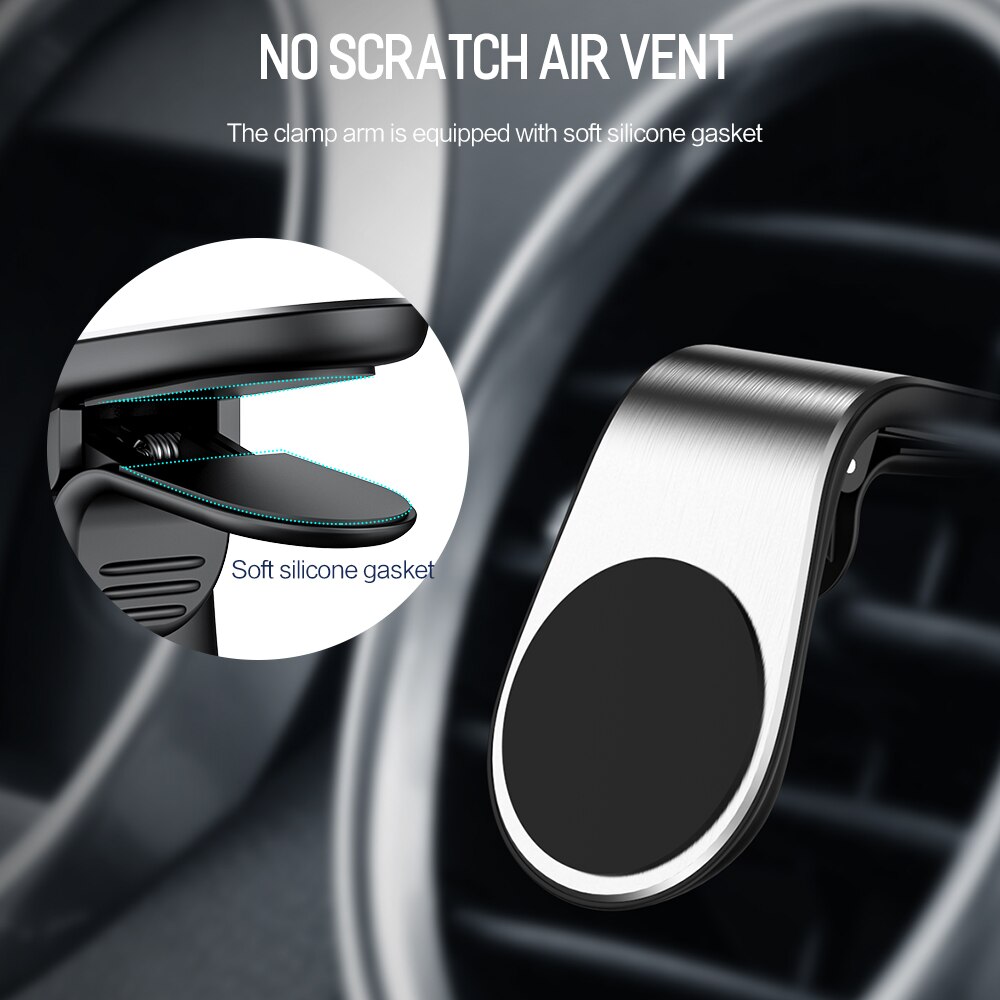 Rock Metal Magnetische Auto Telefoon Houder Voor Iphone Samsung Xiaomi 360 Air Magneet Stand In Auto Gps Mini Air Vent magneet Mount Stand