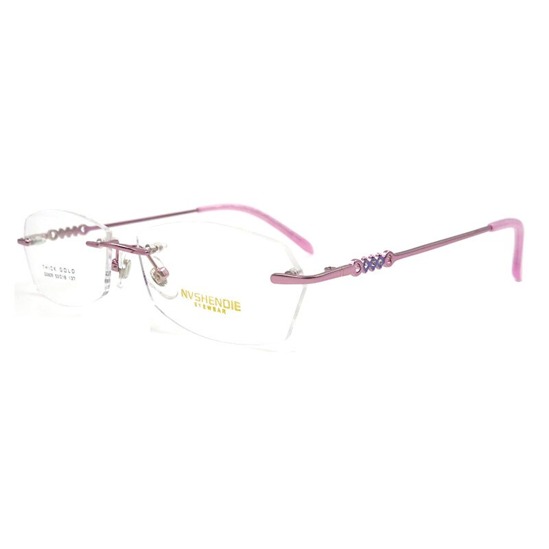 Gmei optical  s2609 innfatningsfri brilleinnfatning for kvinner uten innfatning: Rosa