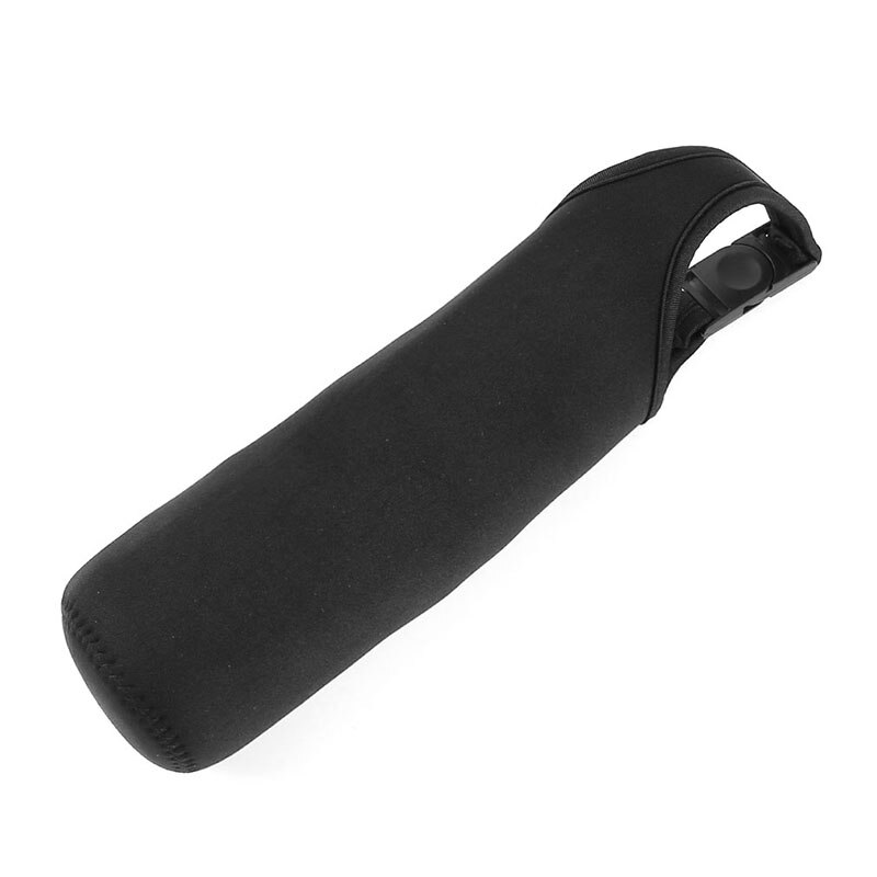 Funda para botellas portador de manga térmico aislamiento bolsas de botellas de agua paño termo taza bolsa: black