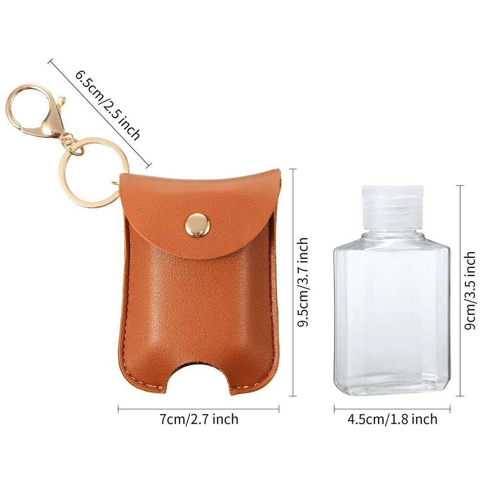 1PC Travel Bottle And Keychain Bag Holder 30ml Refillable Empty Bottles For Hand Sanitizer Bag Bottle With Key Ring