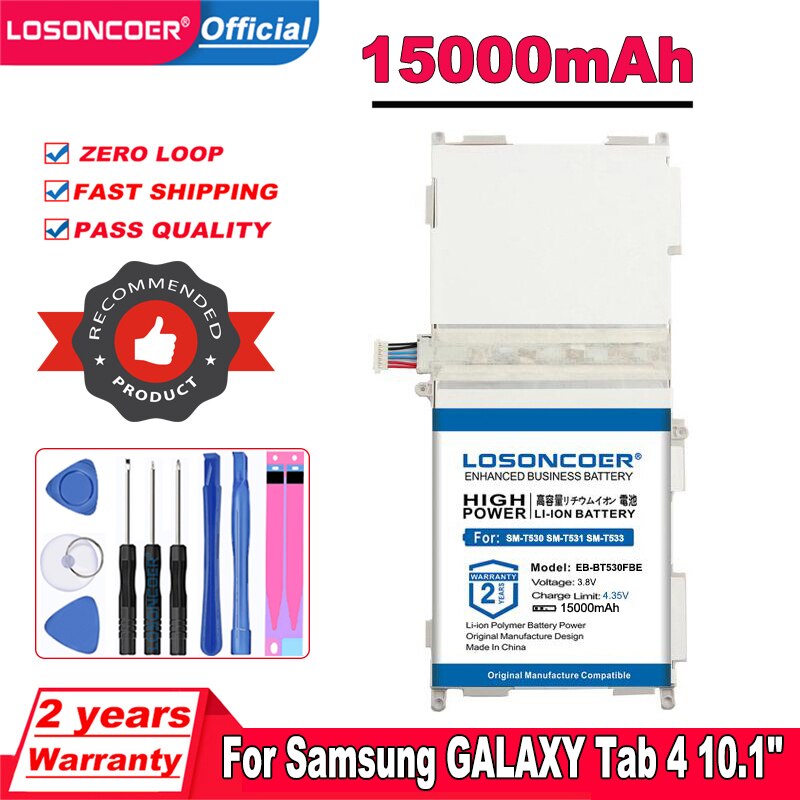 For samsung galaxy tab 4 sm-t530 sm-t531 sm-t533 sm-t535 sm-t537 p5220 sm-t530nu eb -bt530 fbc eb -bt530 fbe eb -bt530 fbu batteri