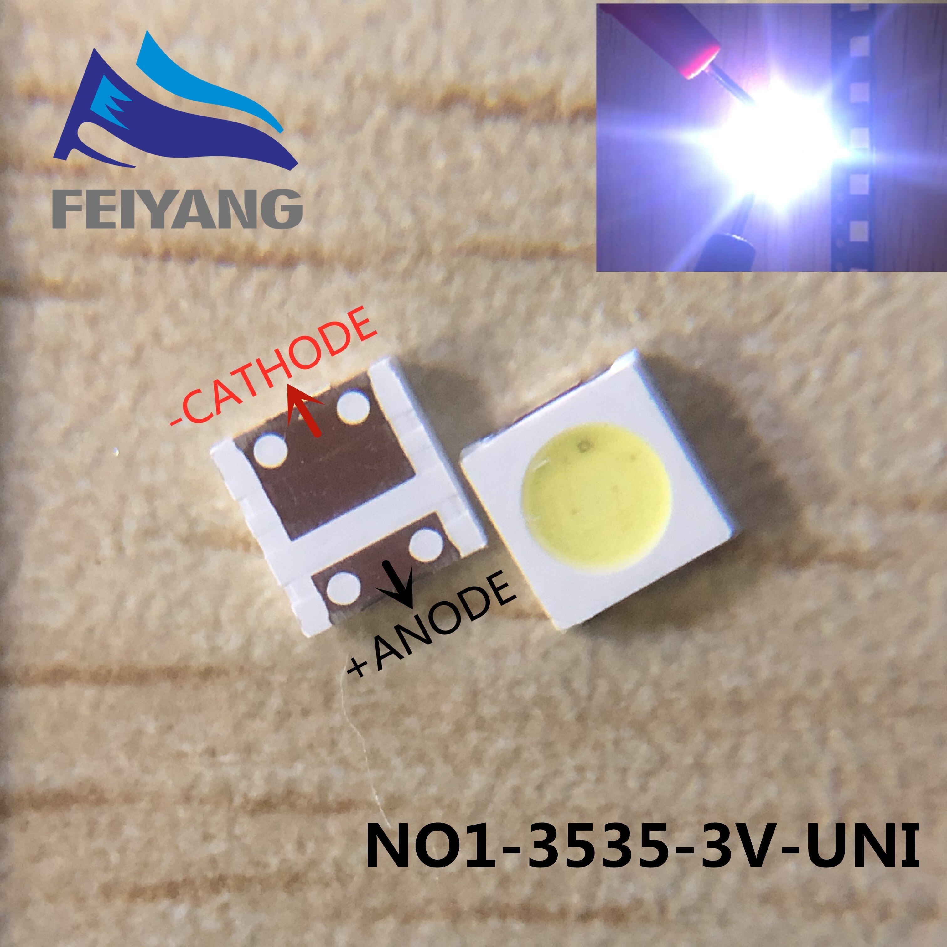 50-100 Stuks 2W 6V 3V 1W 3535 Smd Led Vervangen Lg Innotek Lcd Tv terug Licht Kralen Tv Backlight Diode Reparatie Toepassing: NO1 3V 50PCS