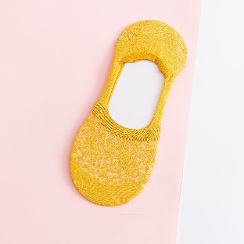 5 Pairs Spring Summer Women Socks Solid Color Wild Shallow Mouth Felmen Girls Female Invisible No Show Slipper Socks