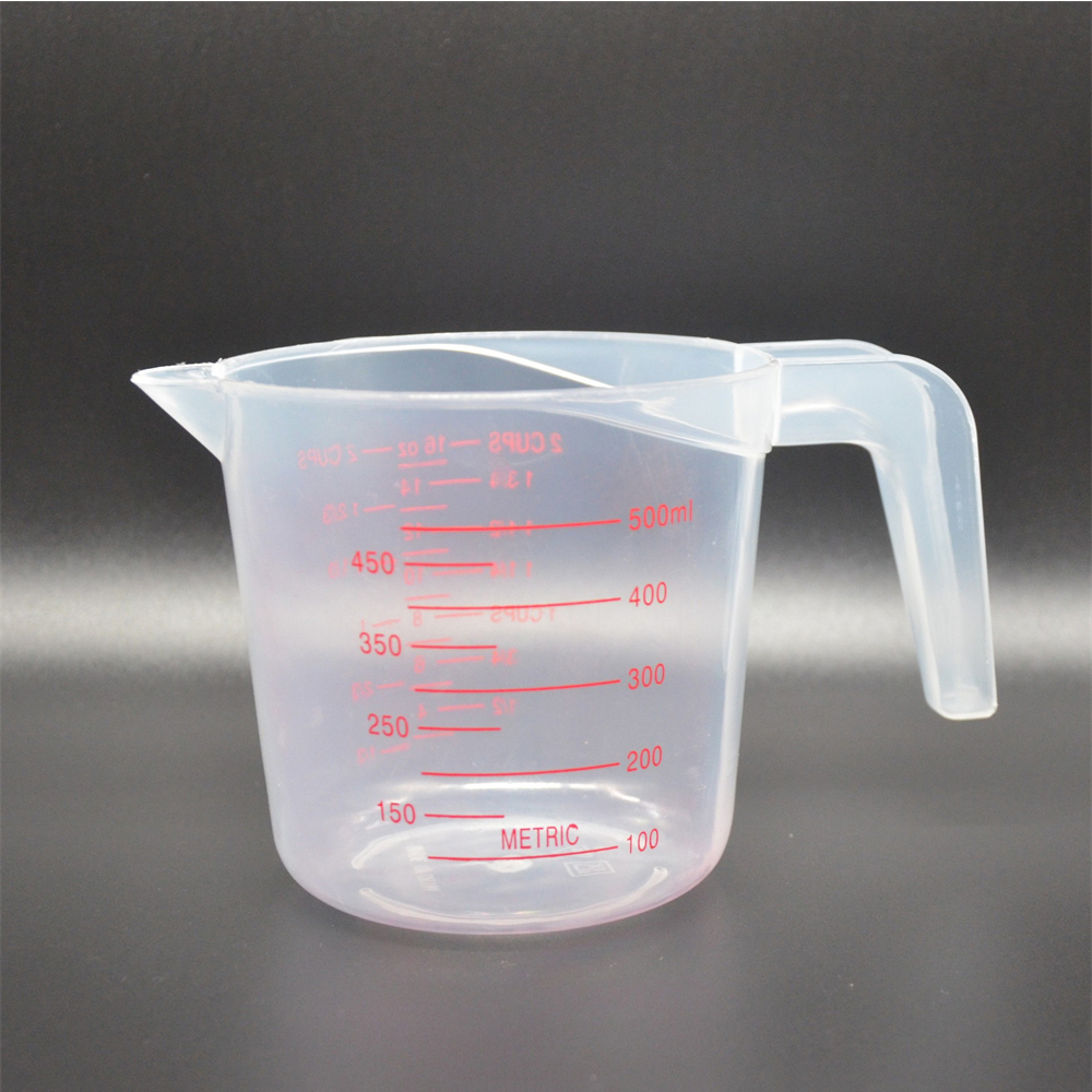 Plastic Measuring Cup Jug Pour Spout Surface Kitchen Tool Supplies Cup With Graduated Kitchen: light green