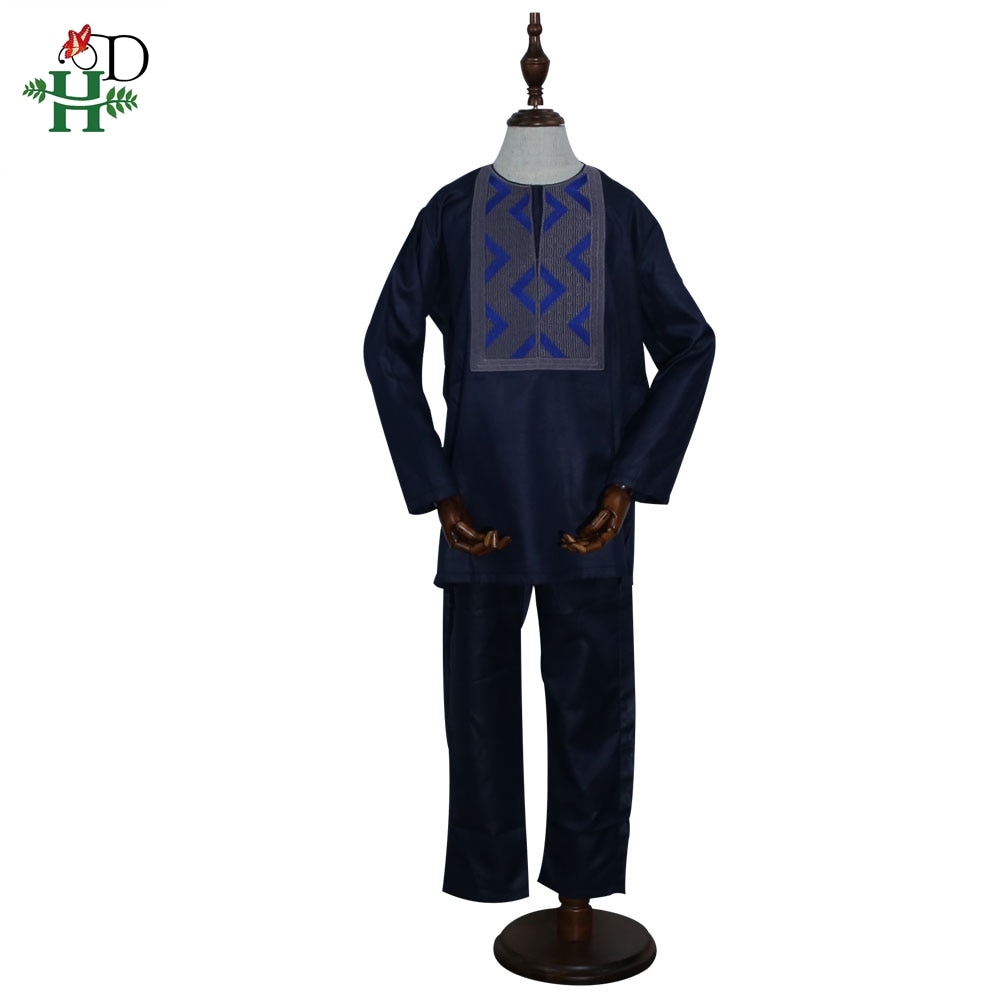 H&D African Children Boy Clothing Kids Dashiki Shirt Africa Ankara Dashiki Outfit Clothes Tops Pant Suits vetement africain