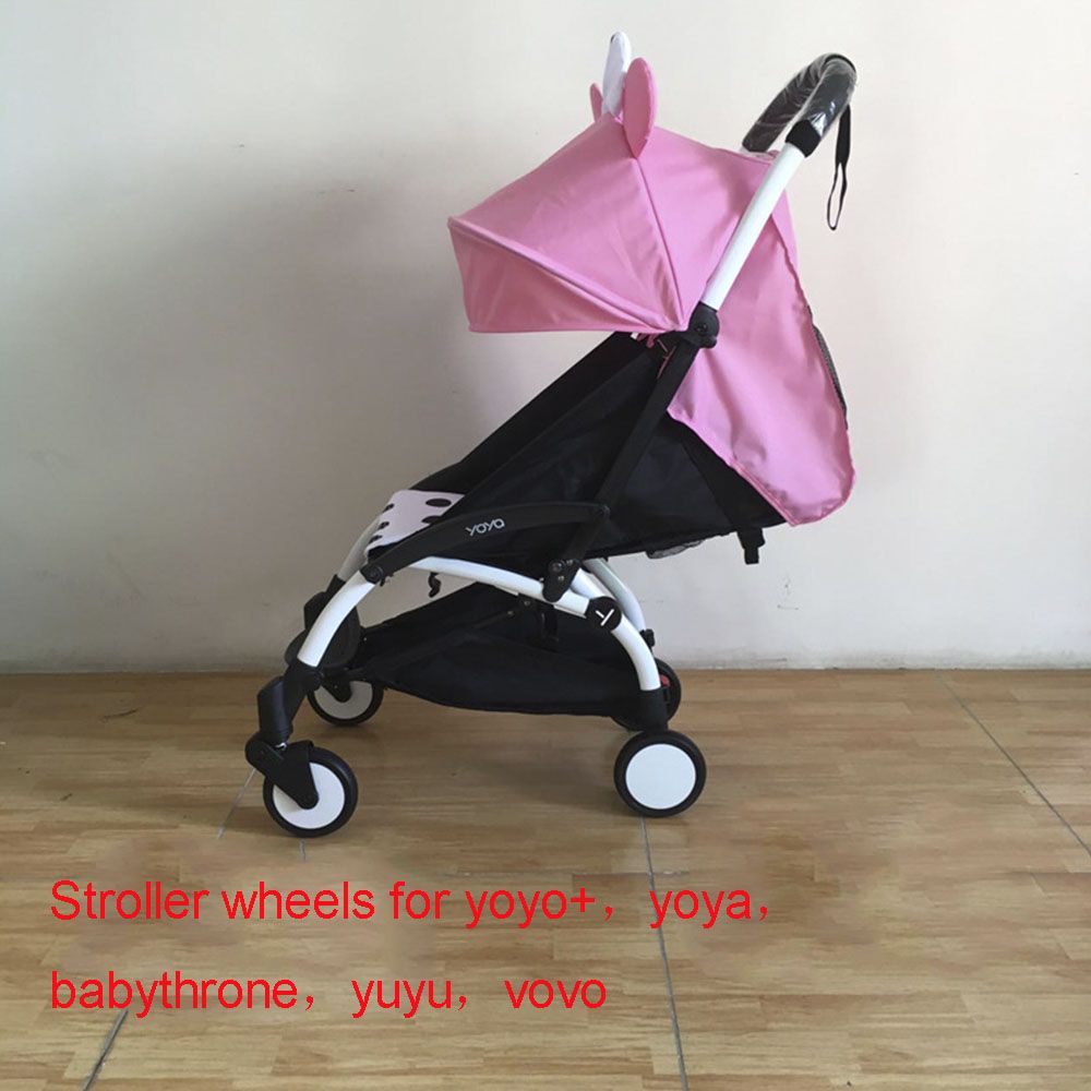 Accessoires Trolleywielbeugel Voor-achterwielen PU-band Zijkap Wielas Accessoires Schroef Clip Type Kinderwagenwielen