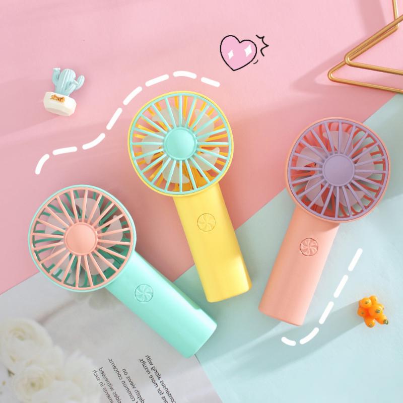Summer Portable Mini Fan 400mAh USB Rechargeable 360° Rotating Handheld Air Conditioner Cooler Office Outside Travel Artifact