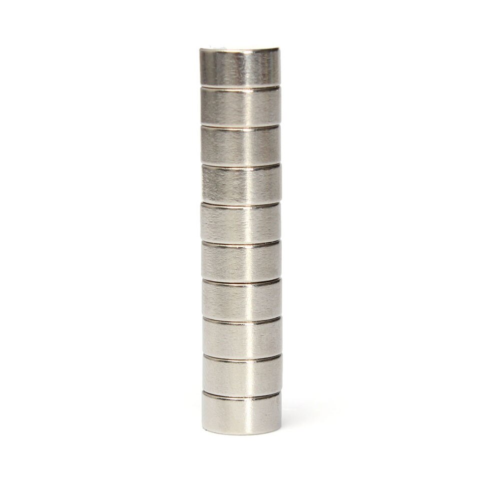10 stuks 10 x 5mm n50 super krachtige sterke ronde blokken zeldzame aarde neodymium koelkastmagneten