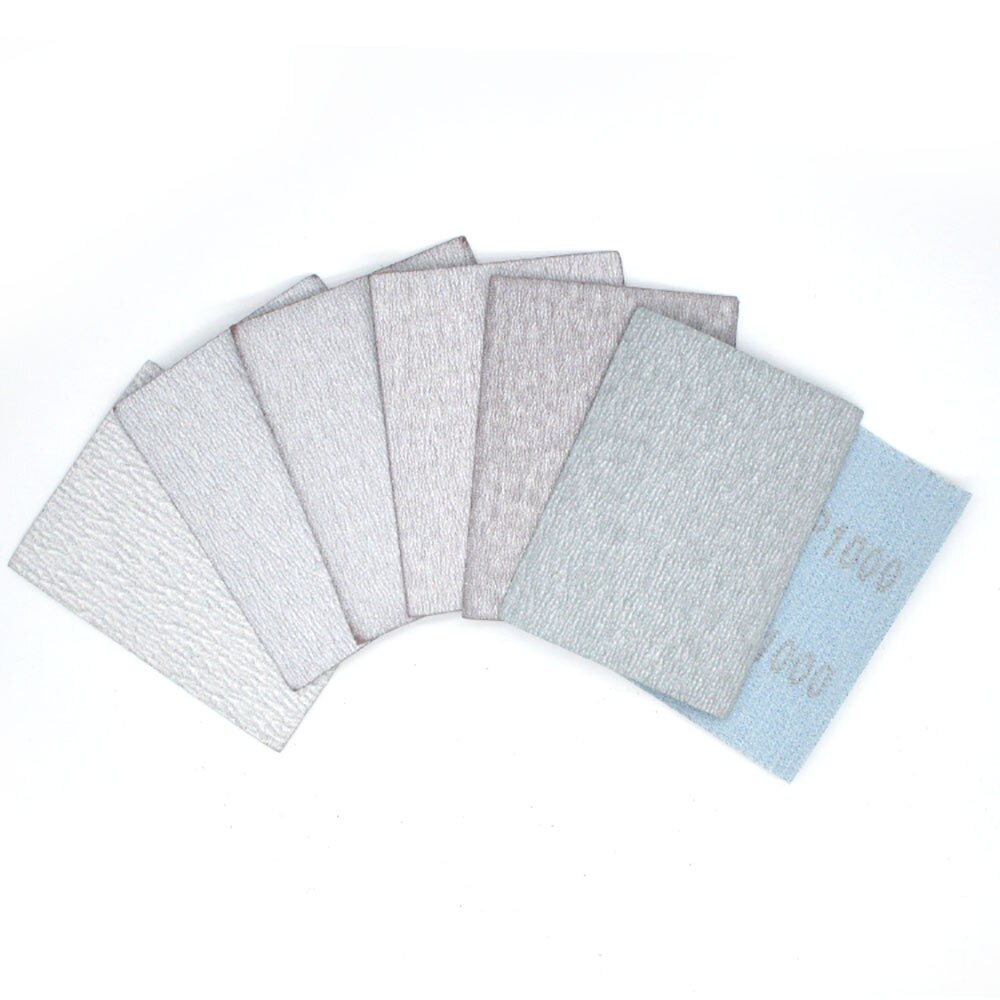 10pcs 75x100mm Hook and Loop Sandpaper Dry Abrasive Polish Sanding Sheet Paper 120-1000 Grit for Wood & Metal Polishing Grinding