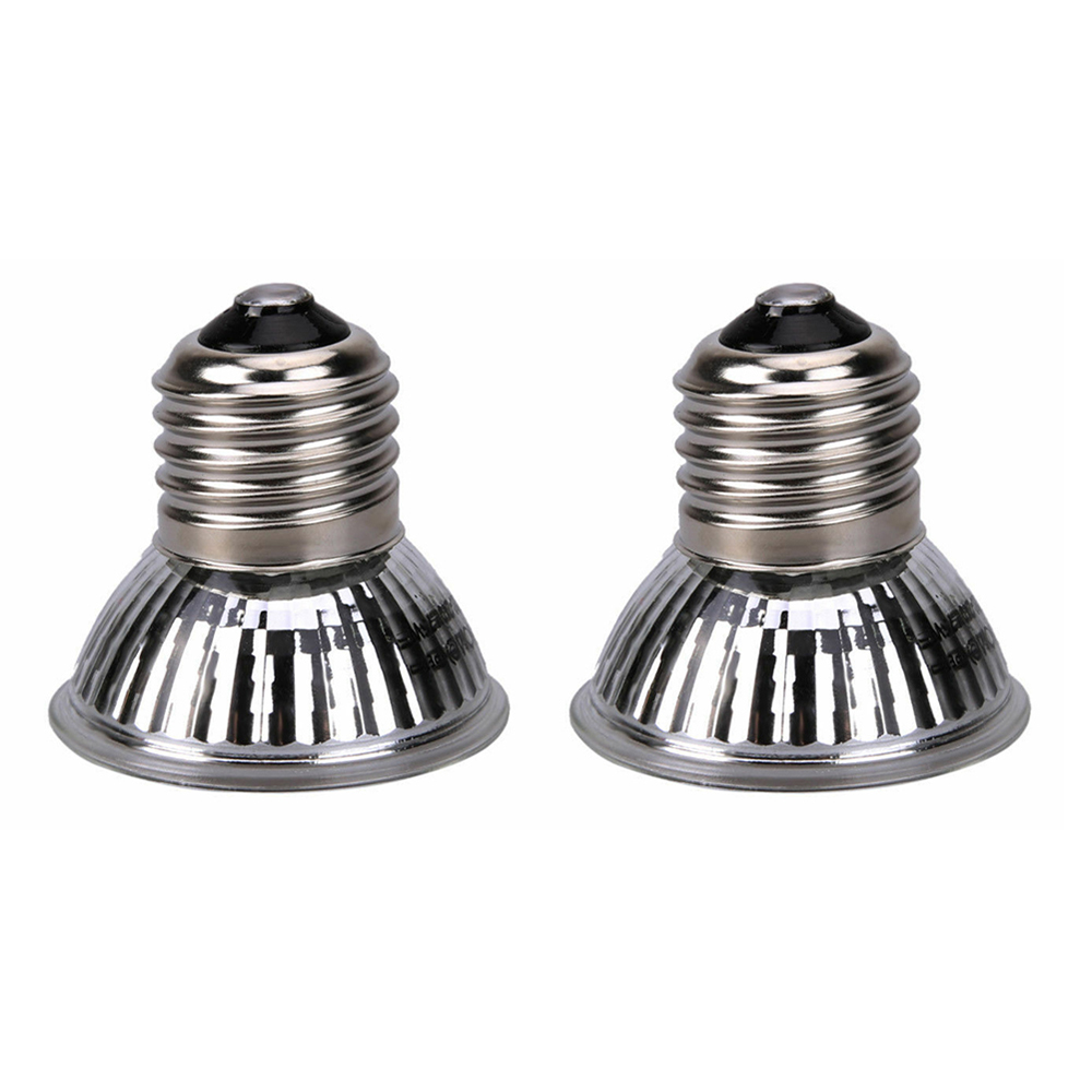 Lámpara para reptiles y tortugas, luces de quemadura solar UVA UVB de espectro completo, 2 uds., 25/50/75W, para incubadora de reptiles de mascotas