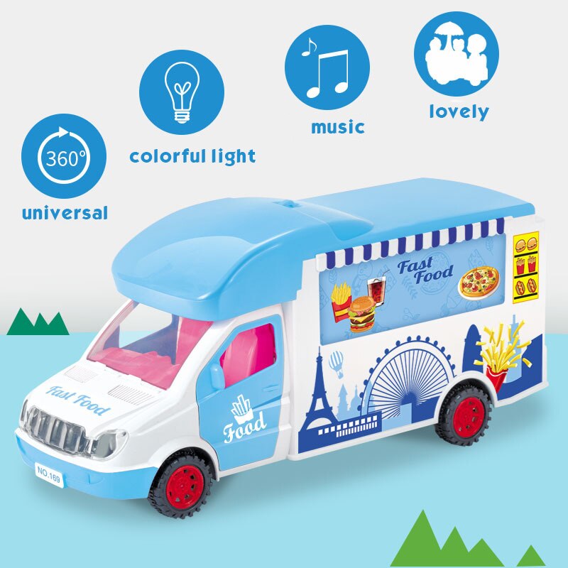 Girls' Birthday electric ice cream bar universal dining car toy Kit DIY Educational Children