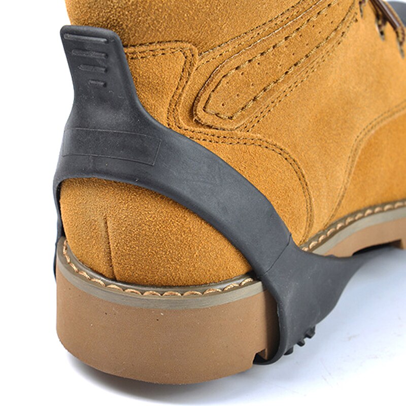 1 Pair Ice Snow Grips Cleat Over Shoe Boot Rubber Spikes Anti Slip Studs Crampons Stretch Footwear 10 Steel Studs