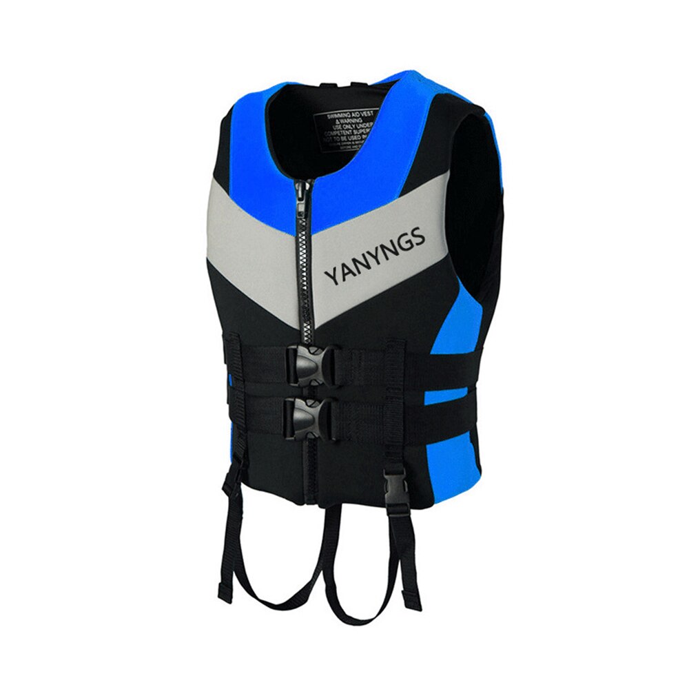 Neopren redningsvest voksen redningsvest vandsport fiskeri vand ski vest kajak sejlsport svømning drifting sikkerheds redningsvest: Blå / S  (40-45kg)