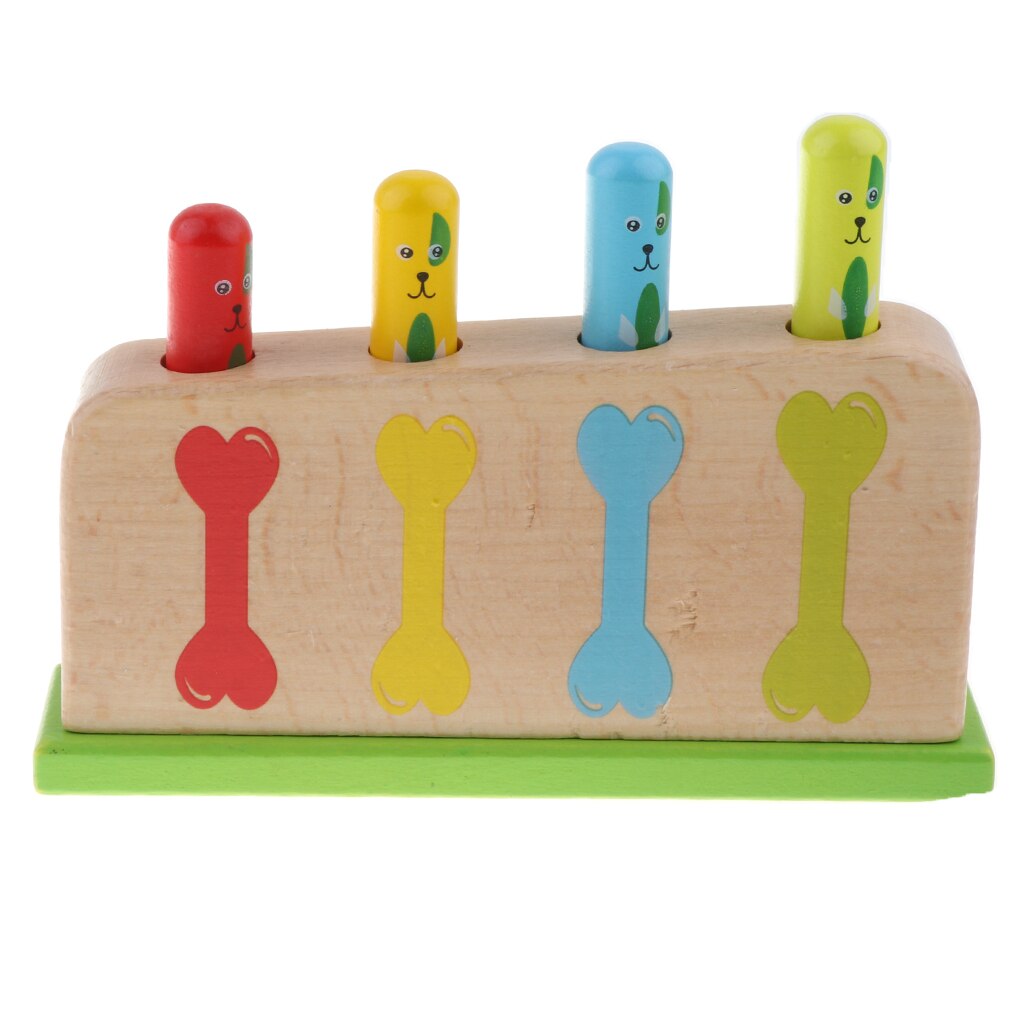 MagiDeal Wooden Up Toy Classic Traditional -Up Spring Toy for Baby