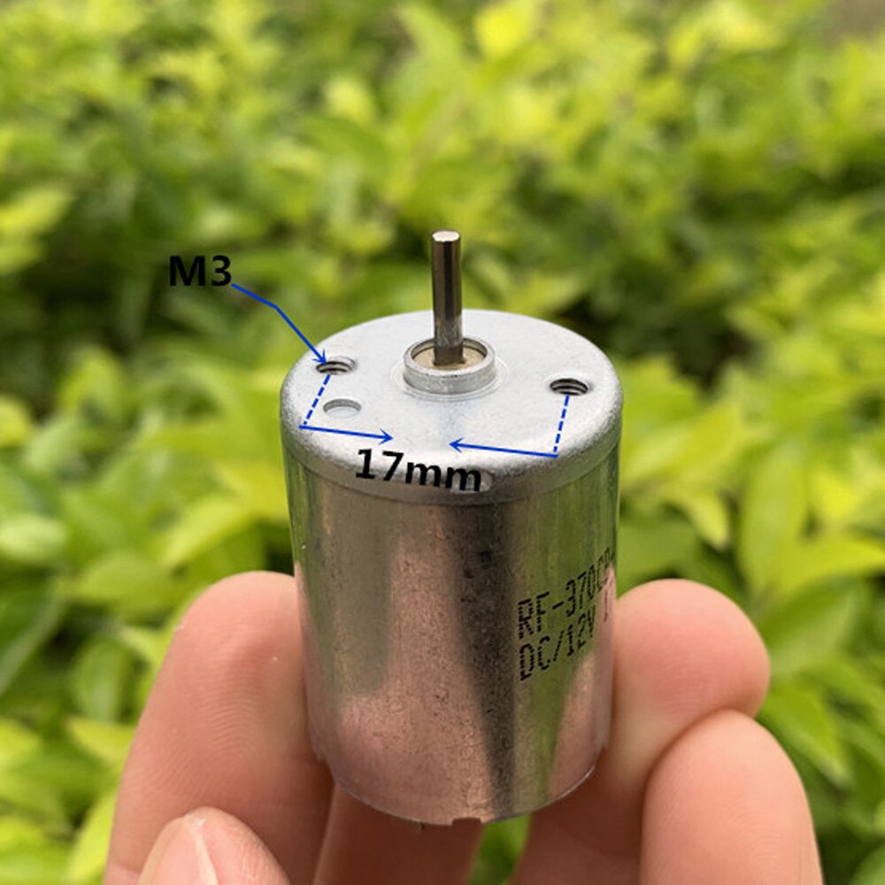 Micro 370 Motor RF-370CB-12510 DC 5V 7.2V 9V 12V Mini Precious Metal Brush Mute DIY Fan Toy Model Electric Machinery 3700RPM