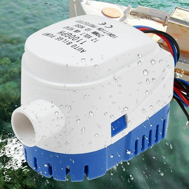 12V 1100GPH Marine Boat Automatic Bilge Water Pump RV Auto Submersible Pump