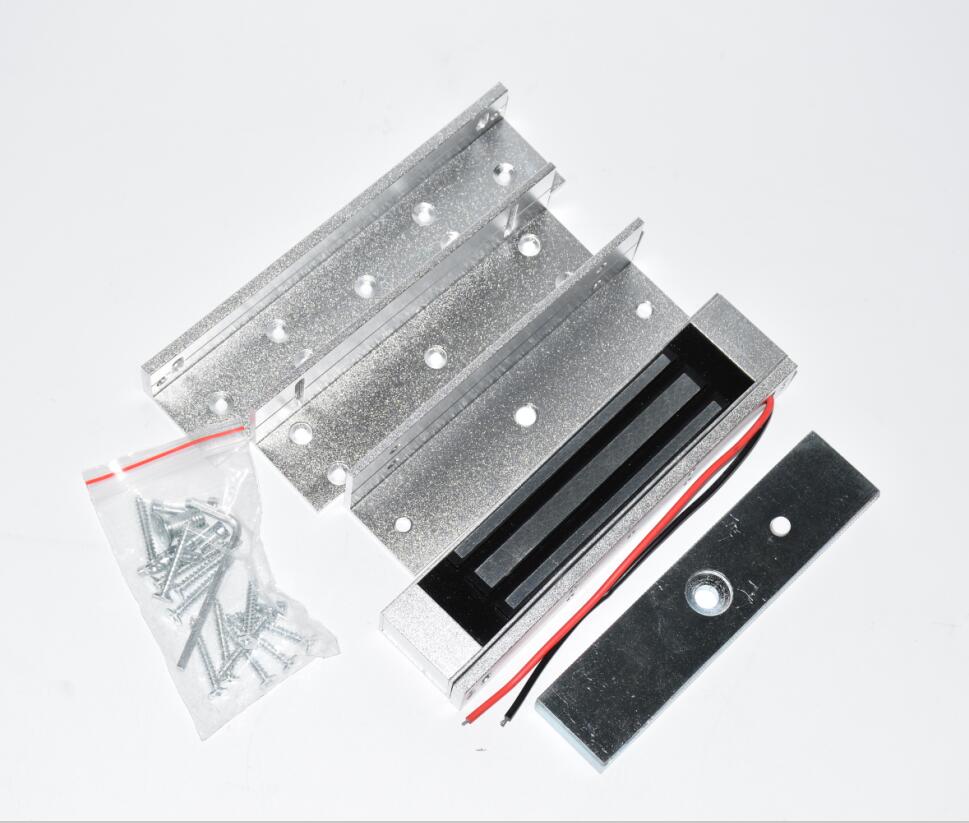 Glass wooden door gate Access Control Electric Magnetic Door Lock with ZL bracket 180KG 350lbs 12V Electric Lock Holding Force