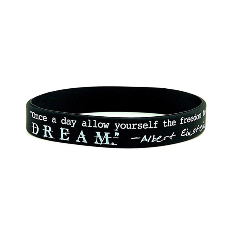 Dream Greatness Believe Silicone Rubber Bracelets Wristband Sport Motivational: Dream