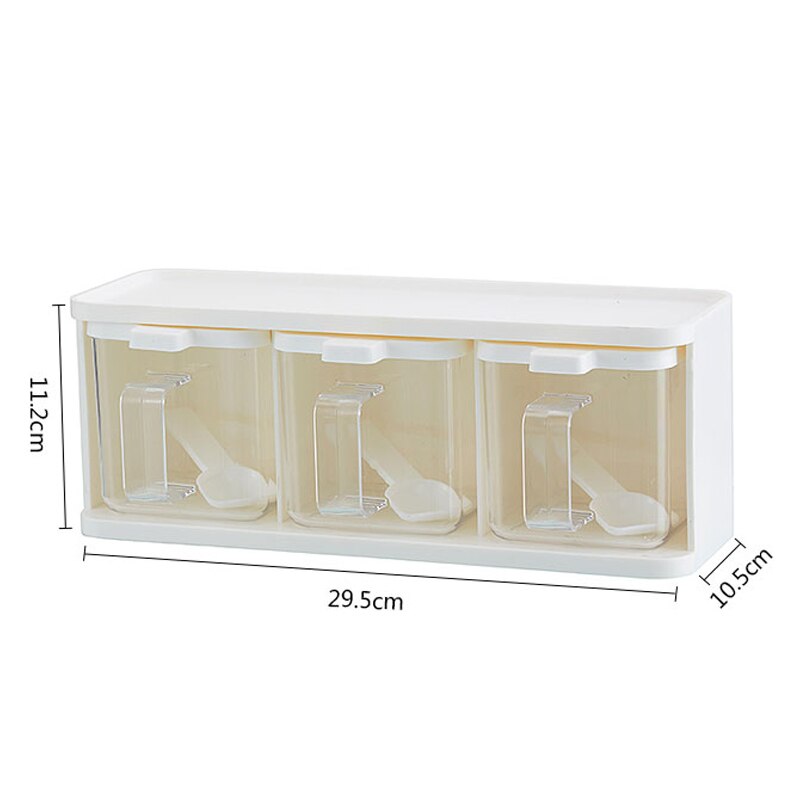 Caja de contenedor de especias para cocina, frascos, utensilios, almacenamiento de sellado, condimentos, organización de hierbas, accesorios, artículos