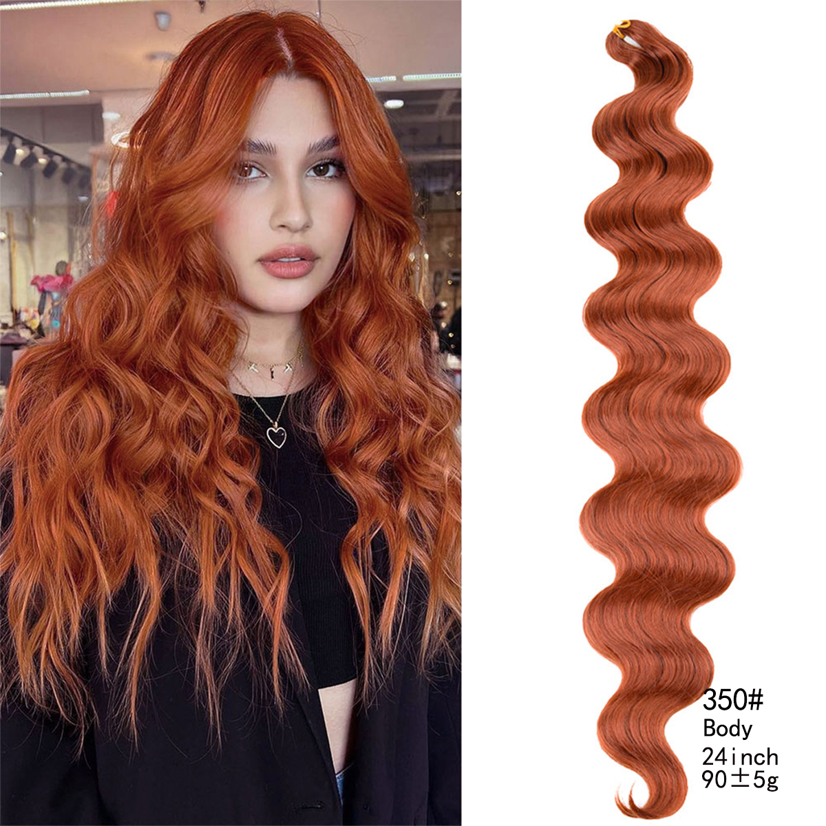 Body Wave Crochet Hair 22Inch Weaving Soft Natural Synthetic Braid Hair Extensions Deep Ocean Wave Twist Crochet Braids Hair: P4/27