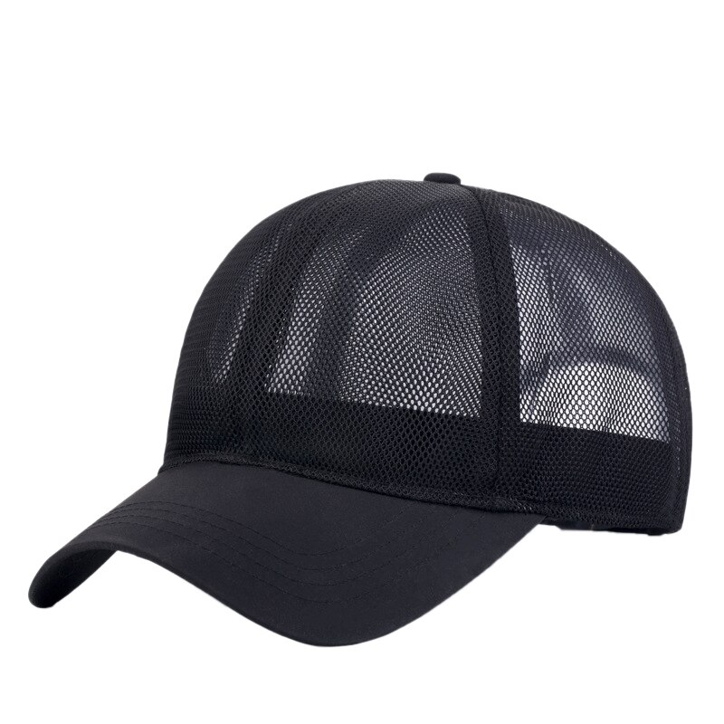 Gorra de béisbol transpirable para hombres y mujeres, sombrero de béisbol de malla lisa, Casual, sombreros para hombres y mujeres, gorro de Hip Hop, sombreros de para exteriores: A9B