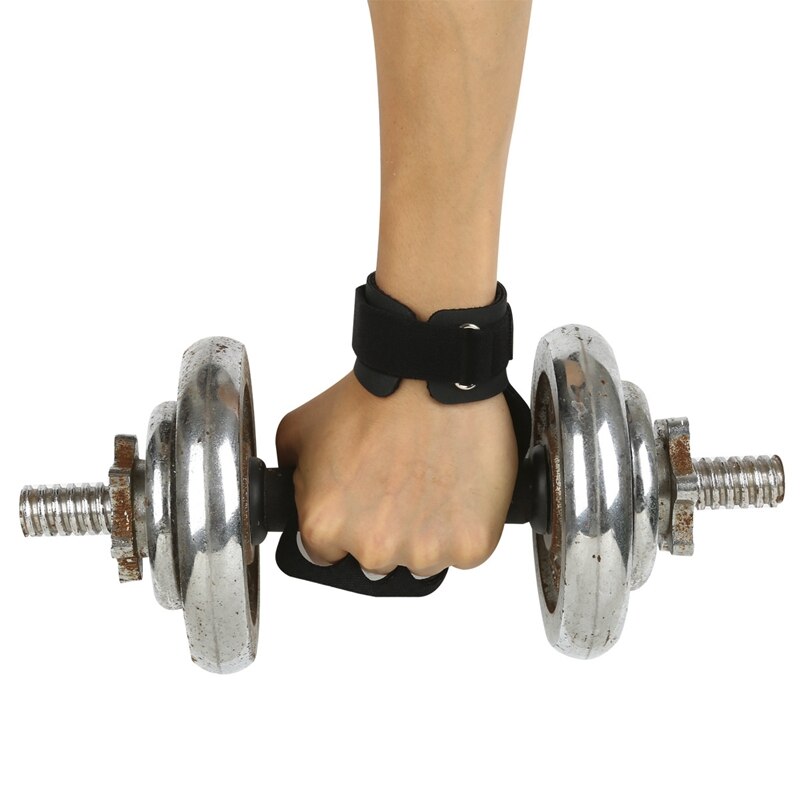 Fitness håndflade udstyr skridsikker armbånd hårdt trækgreb med håndvægte vandrette bar sportshandsker