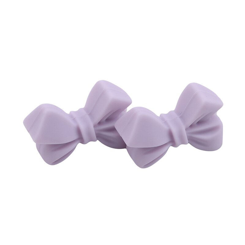 10Pcs/Set Bow Beads Teethers Baby DIY Teeth Beads Food-Grade Molar Beads Baby Chews Column Molars Toys