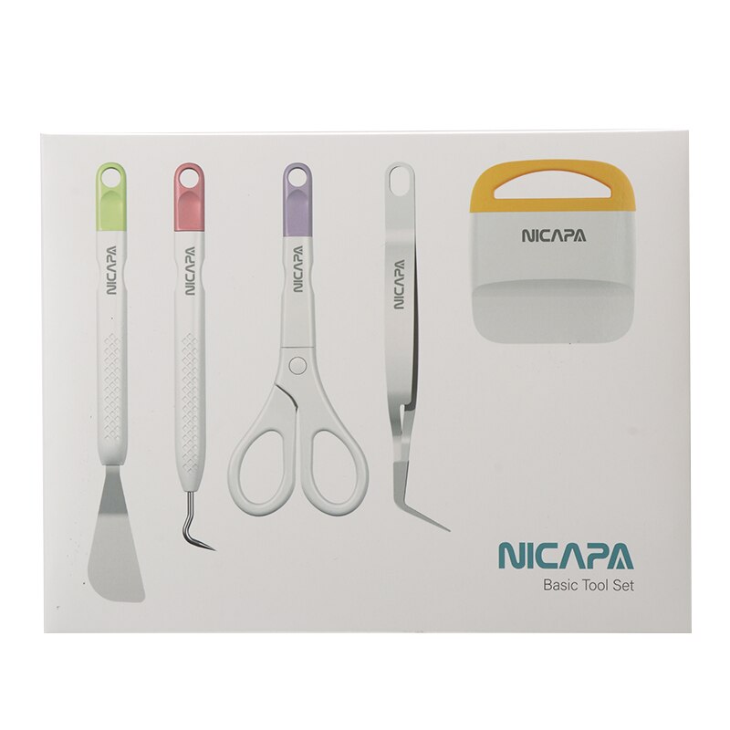 Basic Tools Set Scissors Tweezers Hook Scraper Spatula for Cricut Maker Explore One Air 2 Vinyl Weeding Art