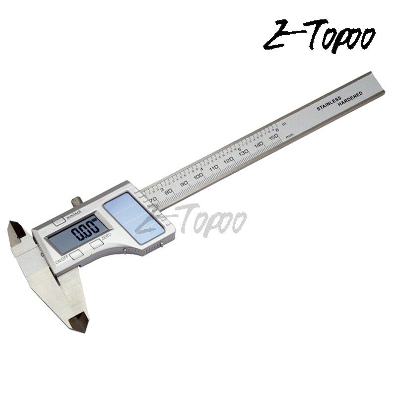 150mm 0.01mm Solar Digital Caliper Slider Caliper Solar Power Stainless Steel Digital Caliper Gauge Micrometer