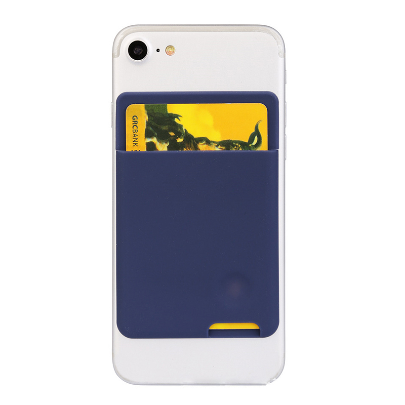 Silikon Telefon Zurück Karte Fall Für ID Kreditkarte Handy Selbst-Kleber Karte Tasche Aufkleber Halter Für IPhone Für android: Brown