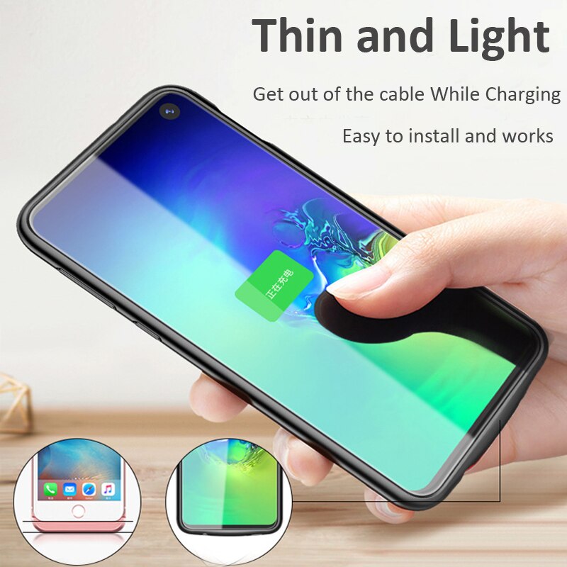 Battery Case For Samsung Galaxy S10 S10e Soft TPU Shockproof Battery Charger Case Slim Powerbank Case Cover For Samsung S10 Plus