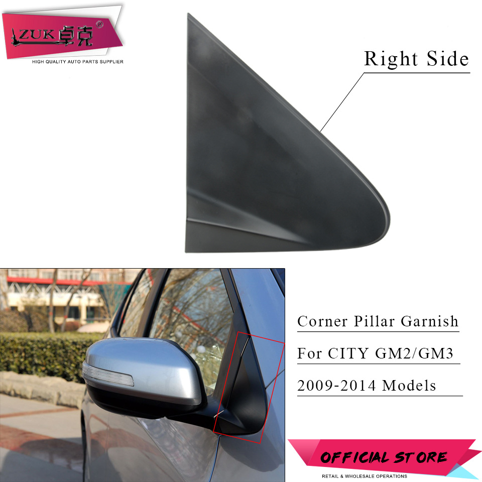 ZUK-Panel embellecedor de pilar de esquina delantera, para ciudad , , , , , , GM2, GM3, 75495-TM0-Y01, 75490-TM0-Y01: Gris oscuro