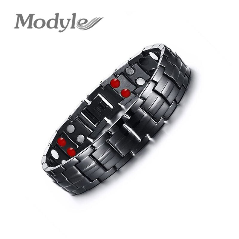 Modyle Mens 361L Rvs Germanium Balance Energy Magnetische Power Gezondheid Armbanden Bangles: Default Title